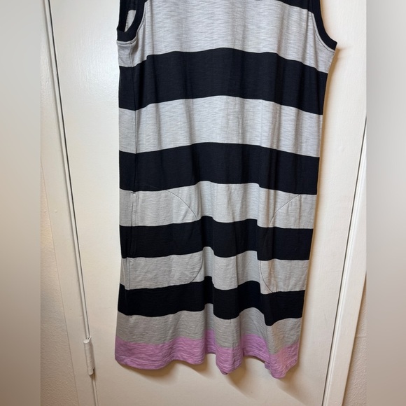 NWT ATM Anthony Thomas Melillo Striped Cotton Shift Sleeveless Mini Dress Medium - Picture 4 of 12
